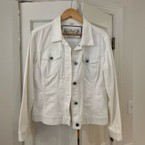 Ethyl Women’s White Denim Jean Jacket Size L